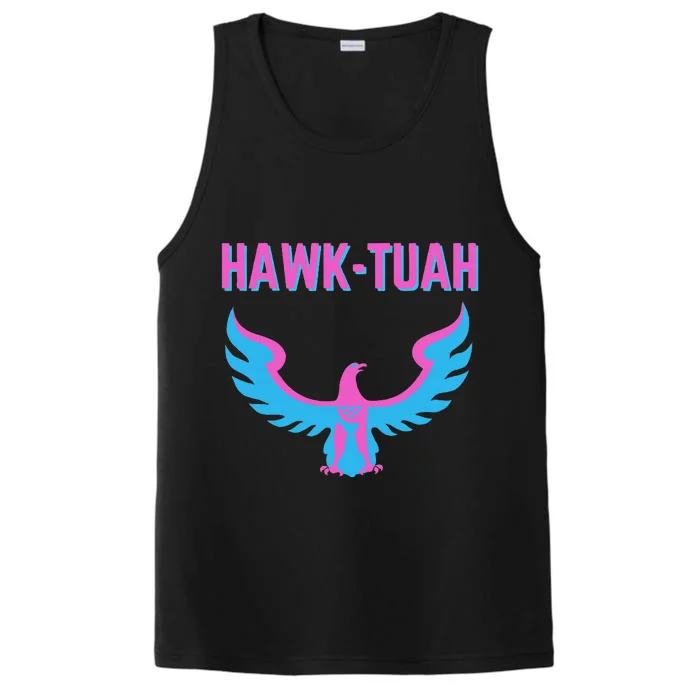 Hawk Tuah Funny Viral Meme Design Performance Tank