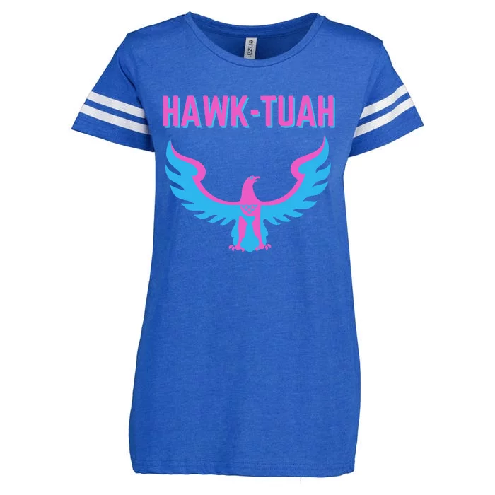 Hawk Tuah Funny Viral Meme Design Enza Ladies Jersey Football T-Shirt