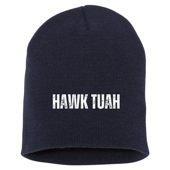 Hawk Thua Funny Internet Meme Hawk Tuah Short Acrylic Beanie