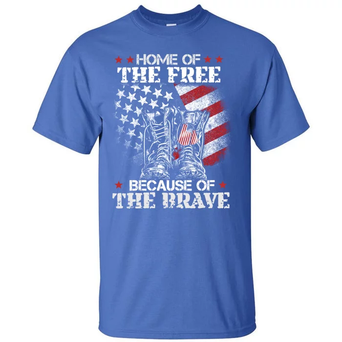 Honor The Fallen Veteran Themed Military Support Memorial Gift Tall T-Shirt