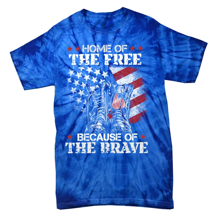 Honor The Fallen Veteran Themed Military Support Memorial Gift Tie-Dye T-Shirt