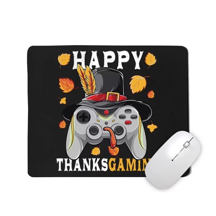 Happy Thanksgaming Funny Cute Thanksgiving Gamer Mousepad