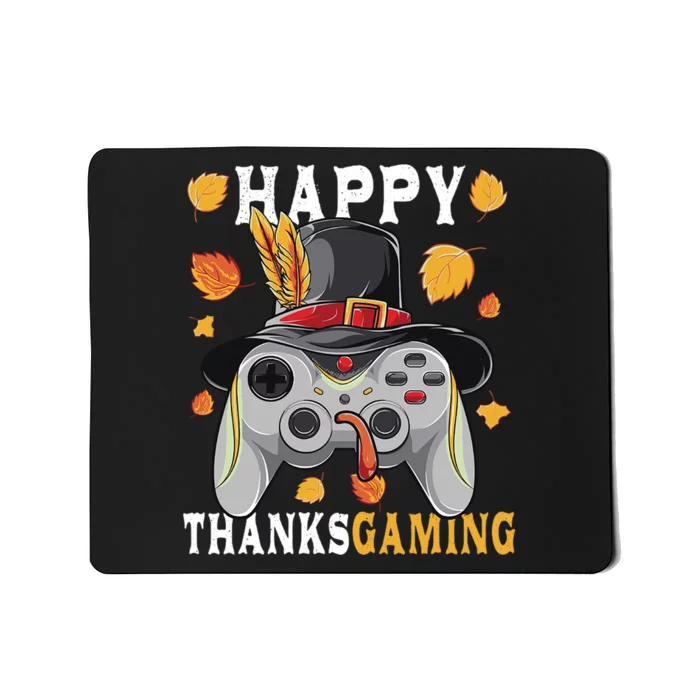 Happy Thanksgaming Funny Cute Thanksgiving Gamer Mousepad