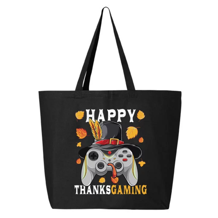 Happy Thanksgaming Funny Cute Thanksgiving Gamer 25L Jumbo Tote