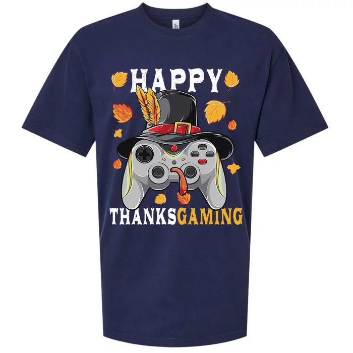 Happy Thanksgaming Funny Cute Thanksgiving Gamer Sueded Cloud Jersey T-Shirt