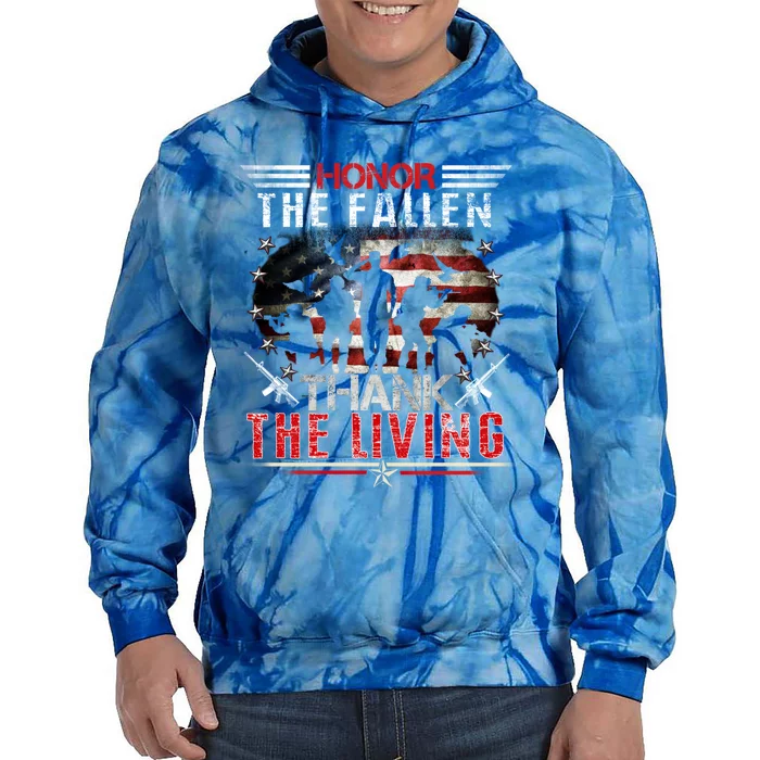 Honor The Fallen Veteran Themed Military Support Memorial Meaningful Gift Tie Dye Hoodie