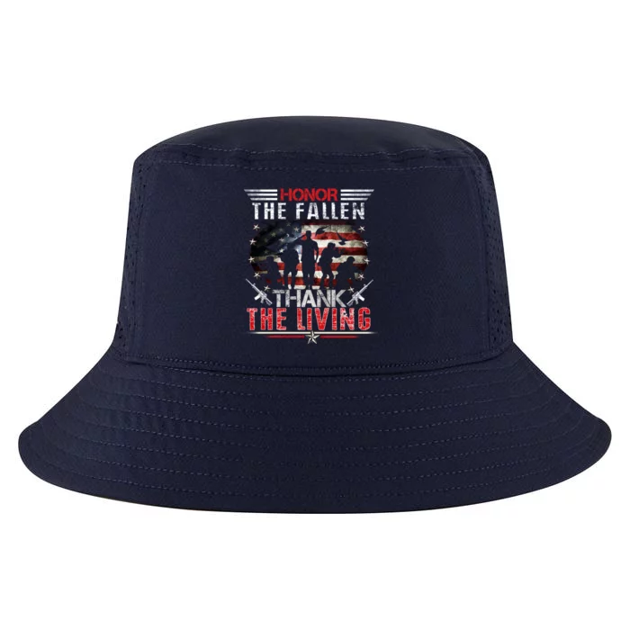 Honor The Fallen Veteran Themed Military Support Memorial Meaningful Gift Cool Comfort Performance Bucket Hat