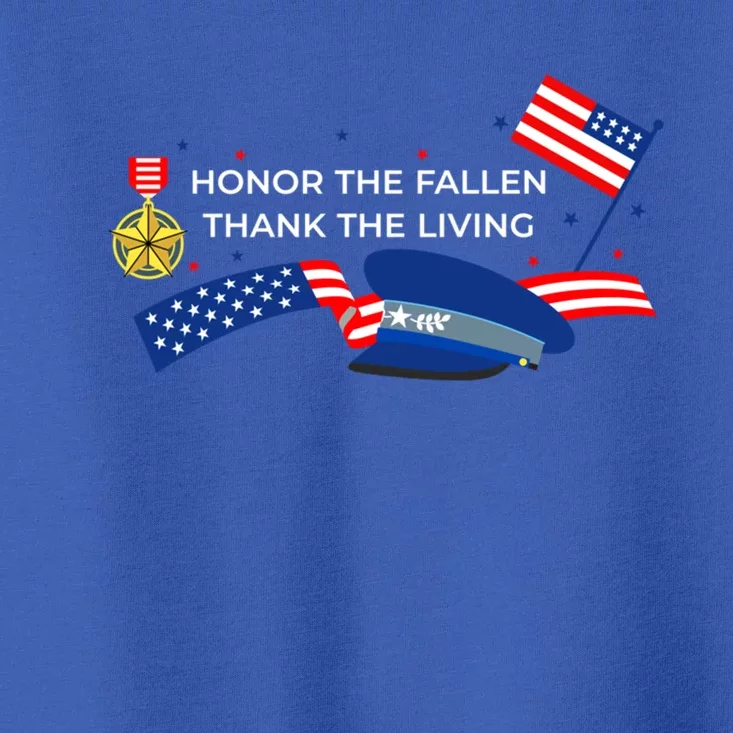 Honor The Fallen Thank The Living Funny Gift Toddler T-Shirt