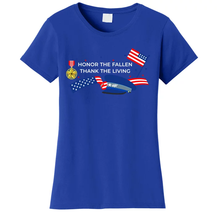 Honor The Fallen Thank The Living Funny Gift Women's T-Shirt