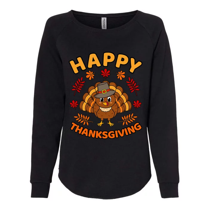 Happy Thanksgiving Funny Turkey Family Womens California Wash Sweatshirt