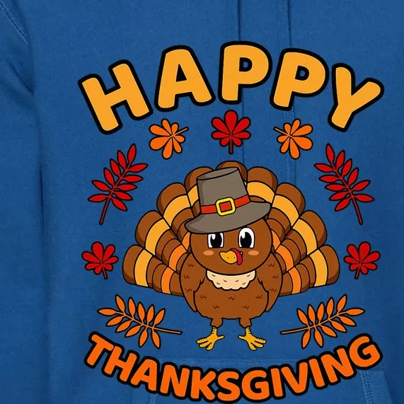 Happy Thanksgiving Funny Turkey Family Premium Hoodie