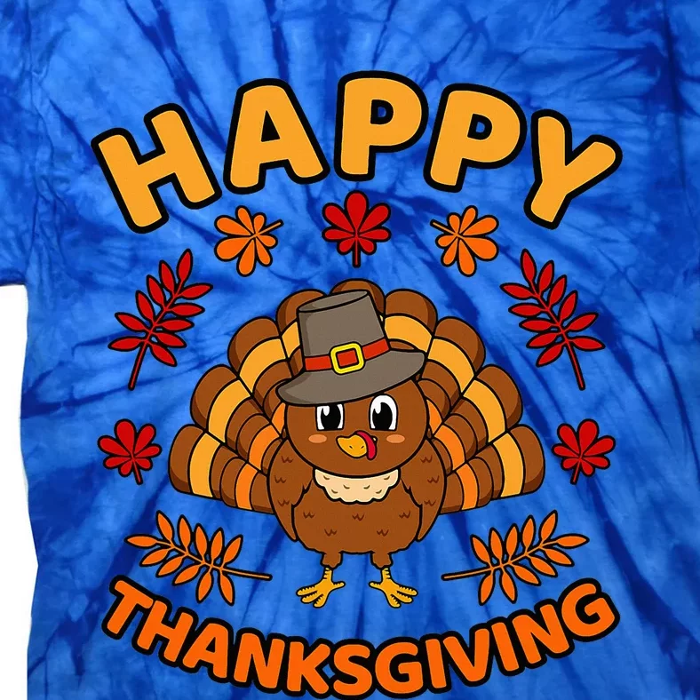 Happy Thanksgiving Funny Turkey Family Tie-Dye T-Shirt