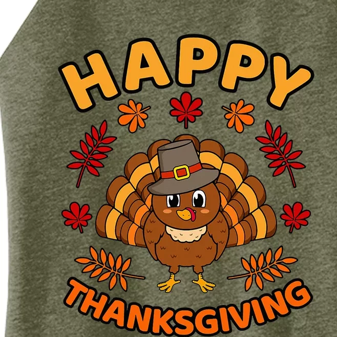 Happy Thanksgiving Funny Turkey Family Women’s Perfect Tri Rocker Tank