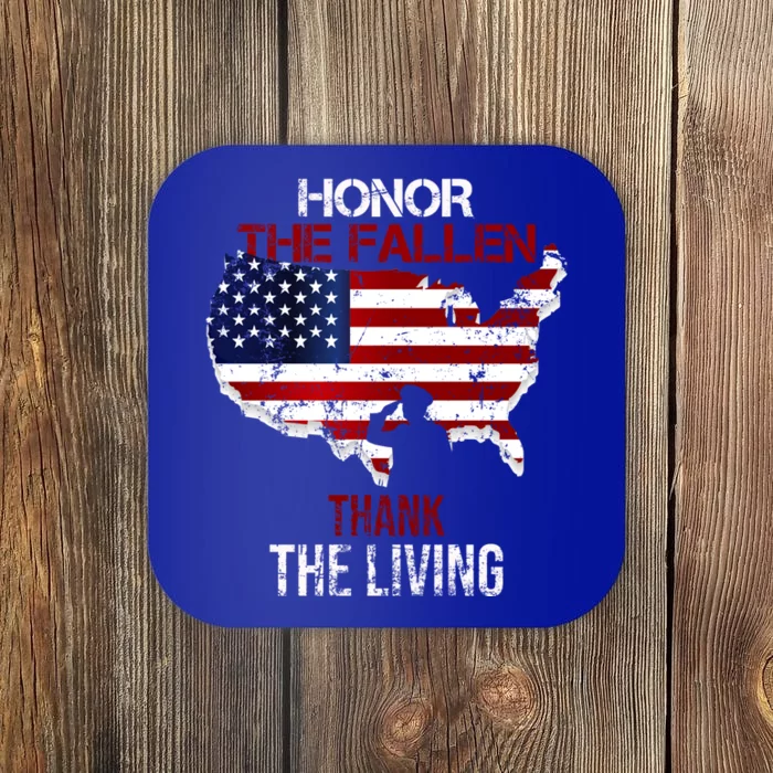 Honor The Fallen Veteran Themed Military Support Gift Coaster