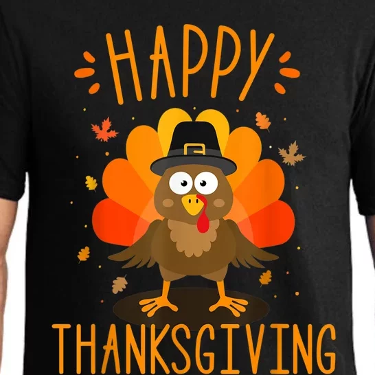 Happy thanksgiving for turkey day family dinner Pajama Set