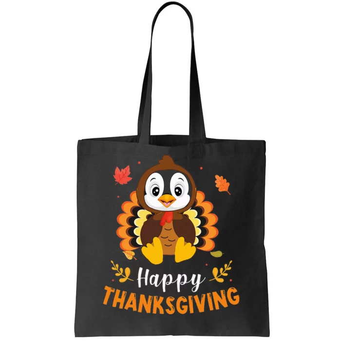 Happy Thanksgiving Funny Penguins Turkey Costume Lover Gifts Tote Bag