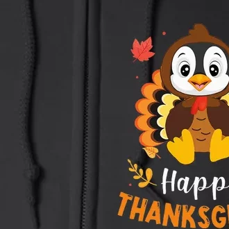 Happy Thanksgiving Funny Penguins Turkey Costume Lover Gifts Full Zip Hoodie