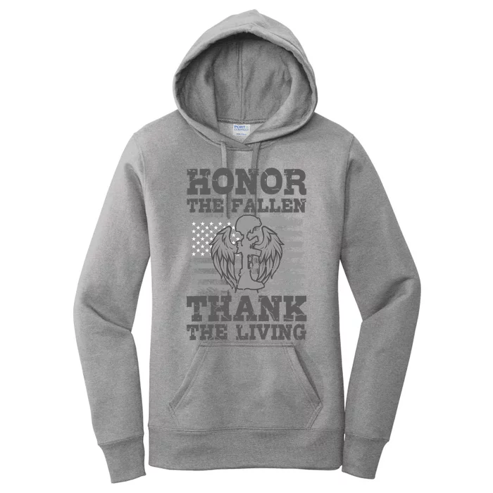 Honor The Fallen American Veteran Gift Veterans Day Soldier Great Gift Women's Pullover Hoodie