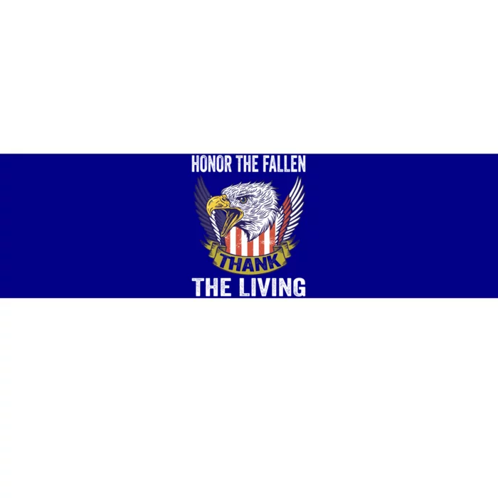 Honor The Fallen Thank The Living Usa Flag Memorial Day Gift Bumper Sticker