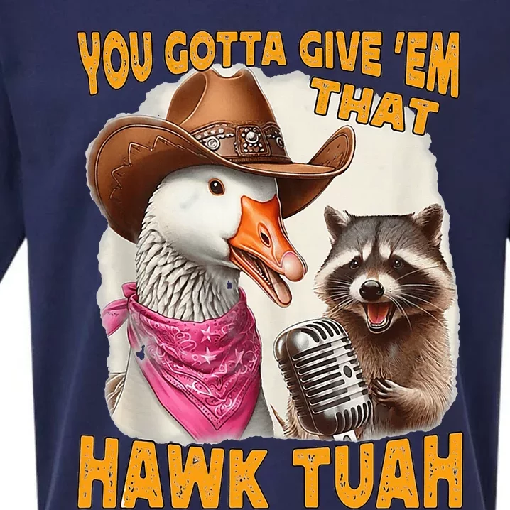 Hawk Tuah Funny Viral Humor Video Girl 24 Goose Sueded Cloud Jersey T-Shirt