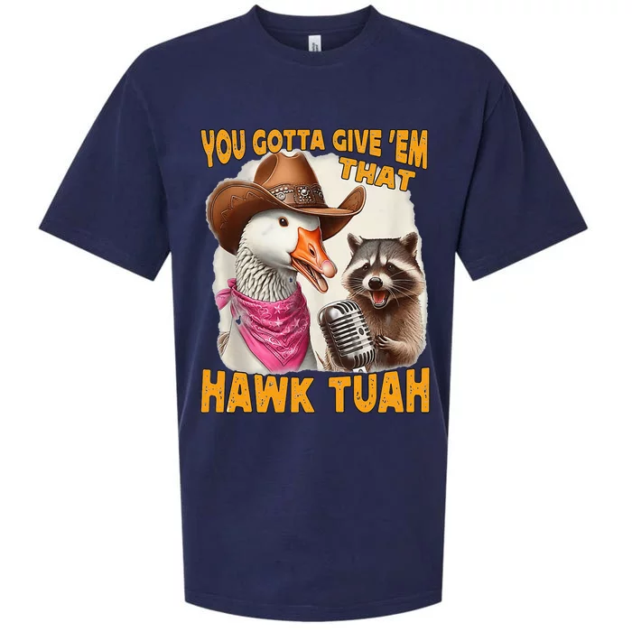 Hawk Tuah Funny Viral Humor Video Girl 24 Goose Sueded Cloud Jersey T-Shirt