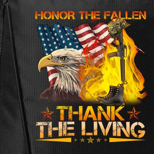 Honor The Fallen Thank The Living Memorial Day City Backpack