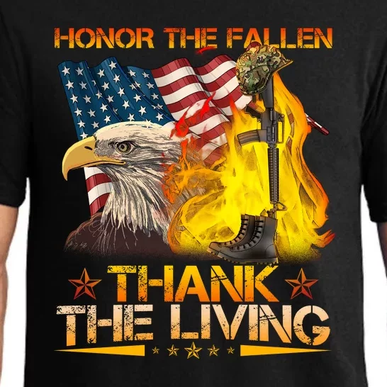 Honor The Fallen Thank The Living Memorial Day Pajama Set