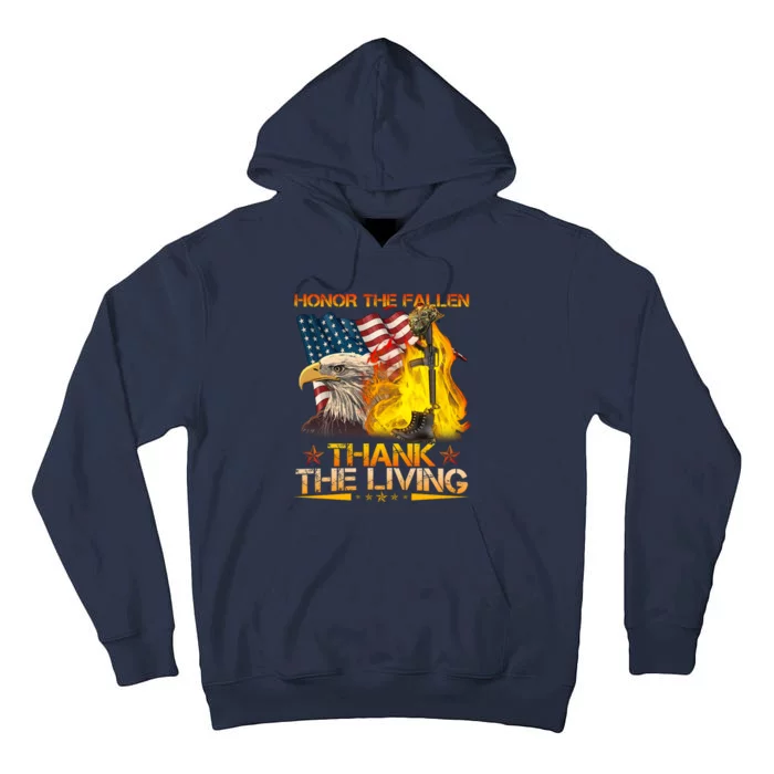 Honor The Fallen Thank The Living Memorial Day Tall Hoodie