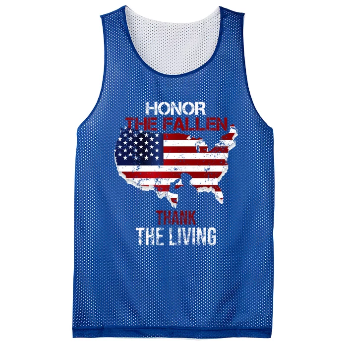 Honor The Fallen Veteran Themed Military Support Cute Gift Mesh Reversible Basketball Jersey Tank