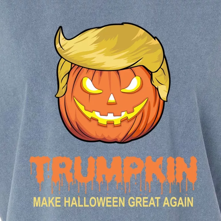 Halloween Trumpkin Funny Gift Make Halloween Great Again Tee Gift Garment-Dyed Women's Muscle Tee