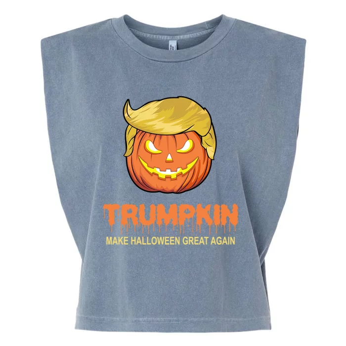 Halloween Trumpkin Funny Gift Make Halloween Great Again Tee Gift Garment-Dyed Women's Muscle Tee