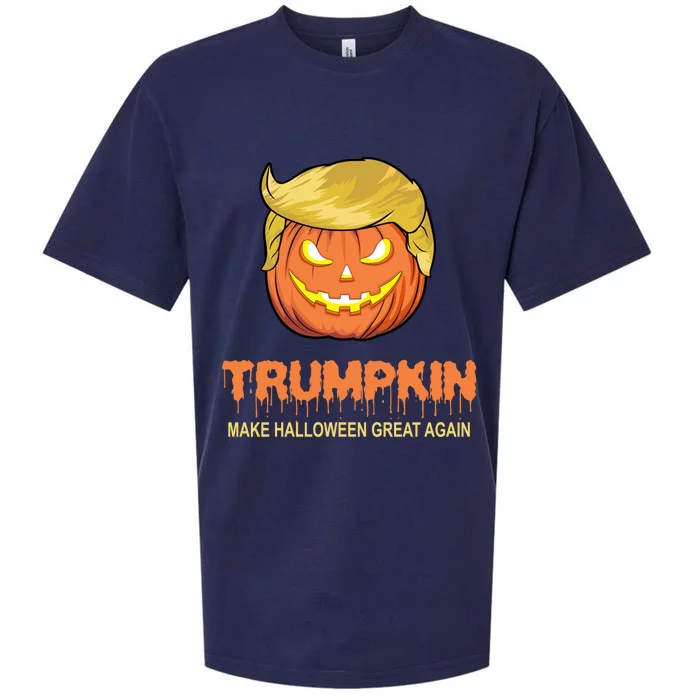 Halloween Trumpkin Funny Gift Make Halloween Great Again Tee Gift Sueded Cloud Jersey T-Shirt