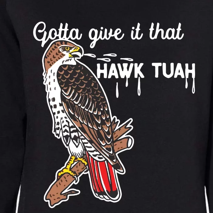 Hawk Tuah Funny Womens California Wash Sweatshirt