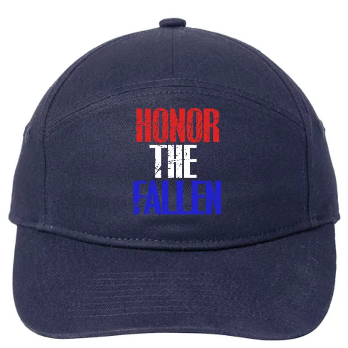 Honor The Fallen Veterans Military Gift Cool Gift 7-Panel Snapback Hat