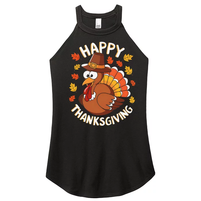 Happy Thanksgiving Funny Turkey Family Dinner Thanksgiving Gift Women’s Perfect Tri Rocker Tank