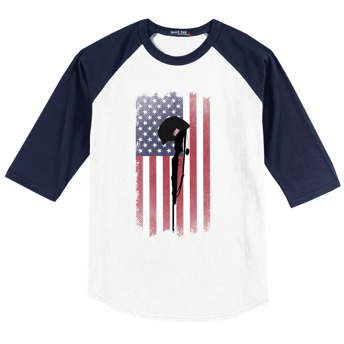 Honor The Fallen Soldier Remember Our Veterans Cool Gift Baseball Sleeve Shirt