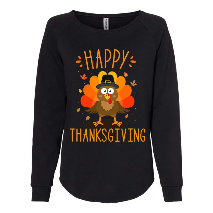 Happy thanksgiving for turkey day family dinner Womens California Wash Sweatshirt