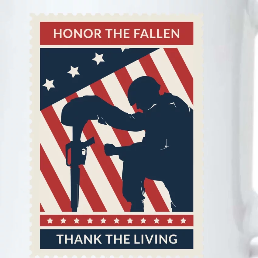 Honor The Fallen Thank The Living Vet Soldier Memorial Day Gift Black Color Changing Mug