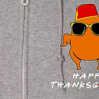 Happy Thanksgiving Friends Turkey Turkey Full Zip Hoodie