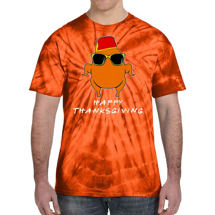 Happy Thanksgiving Friends Turkey Turkey Tie-Dye T-Shirt