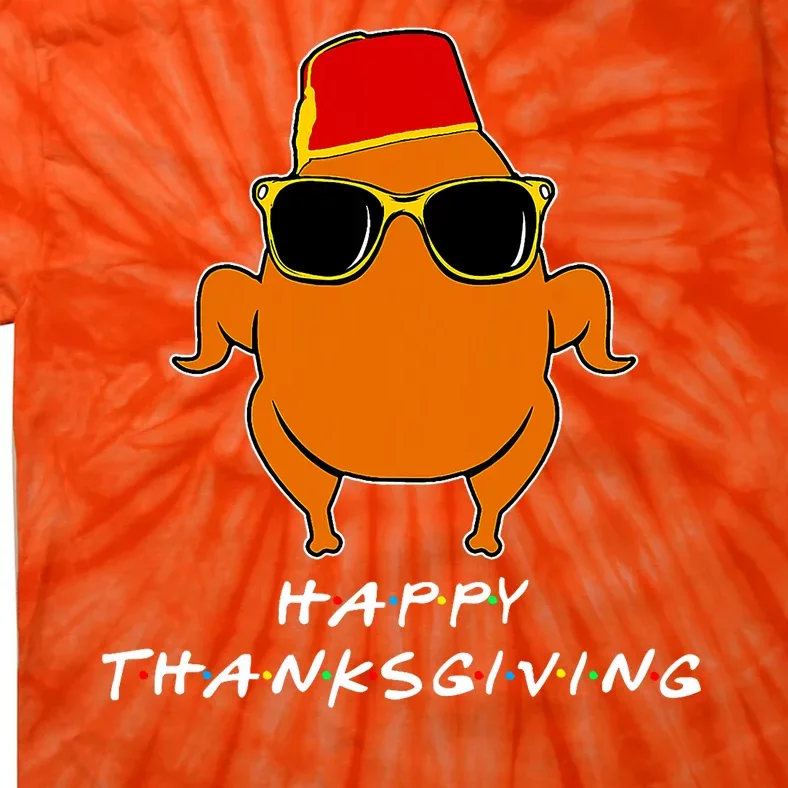 Happy Thanksgiving Friends Turkey Turkey Tie-Dye T-Shirt