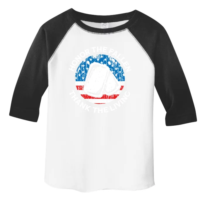 Honor The Fallen Thank The Living Veterans Day Appreciation Gift Toddler Fine Jersey T-Shirt