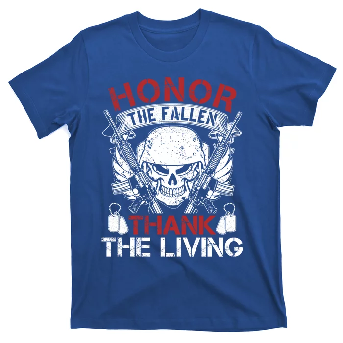 Honor The Fallen Thank The Living Veterans Day Cute Gift T-Shirt