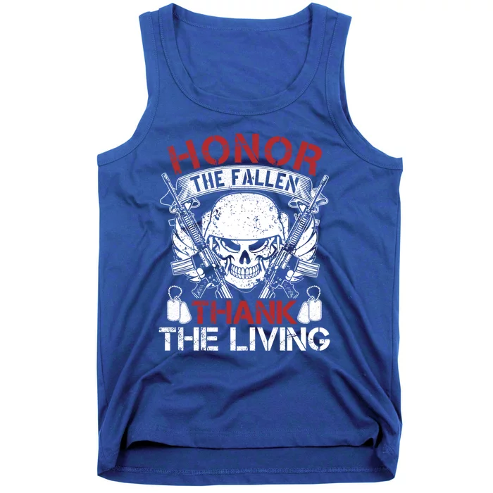 Honor The Fallen Thank The Living Veterans Day Cute Gift Tank Top