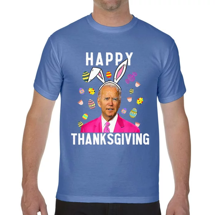 Happy Thanksgiving Funny Joe Biden Confused Happy Easter Day Comfort Colors T-Shirt