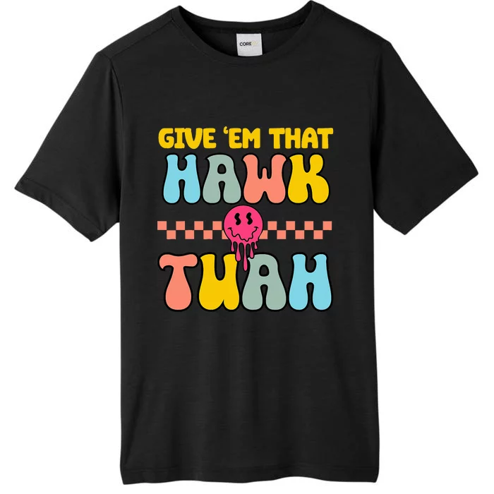 Hawk Tuah Funny Viral Humor Meme Video ChromaSoft Performance T-Shirt