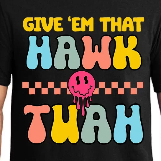 Hawk Tuah Funny Viral Humor Meme Video Pajama Set