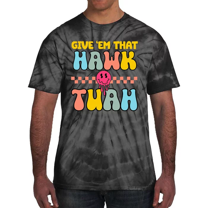 Hawk Tuah Funny Viral Humor Meme Video Tie-Dye T-Shirt