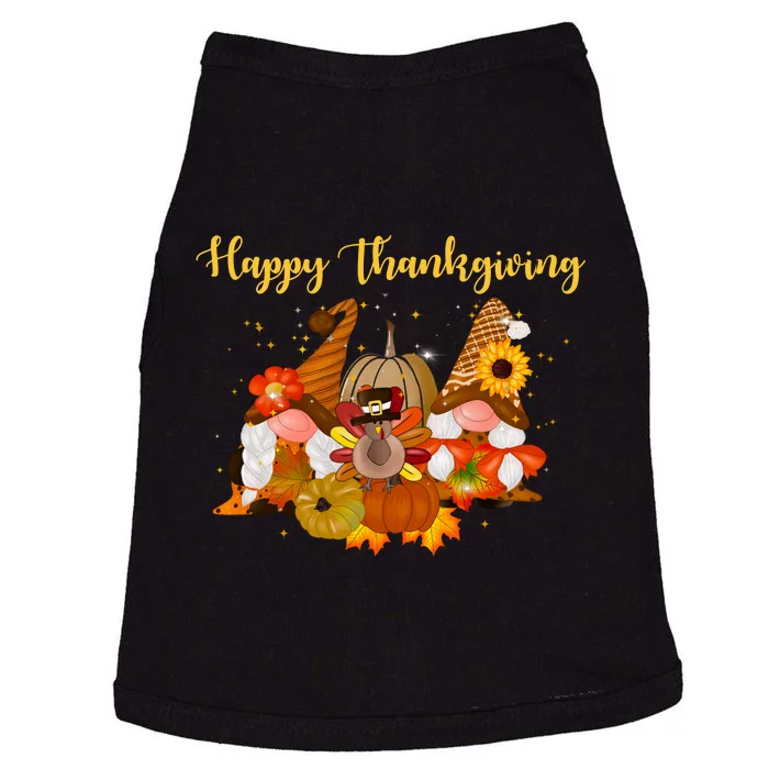 Happy Thanksgiving Fall Gnomes Doggie Tank