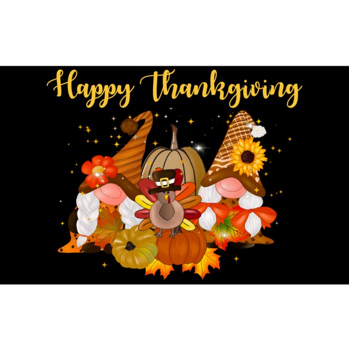 Happy Thanksgiving Fall Gnomes Bumper Sticker